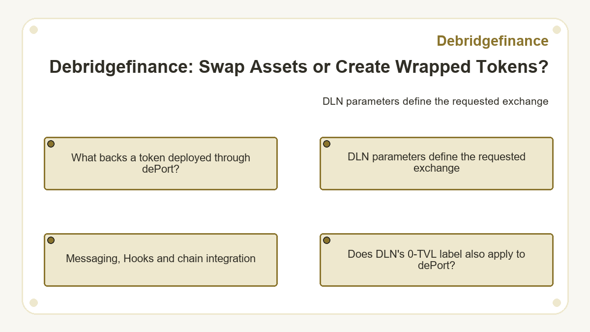 Visual summary: Debridgefinance: Swap Assets or Create Wrapped Tokens?